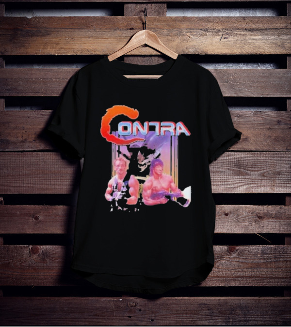Contra Game Rambo The Terminator Fan Retro Gaming Iconic Duo T-Shirt