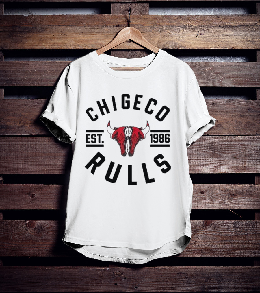 Chigeco Rulls Est 1986 Red Bull Head T-Shirt