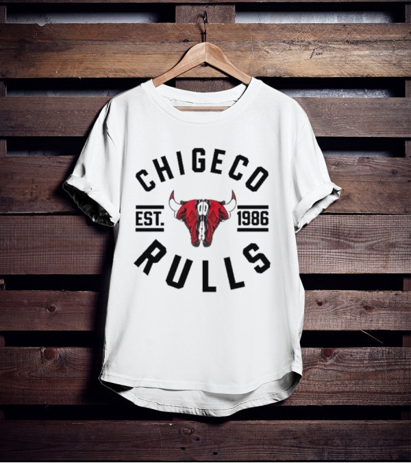 Chigeco Rulls Est 1986 Red Bull Head T-Shirt