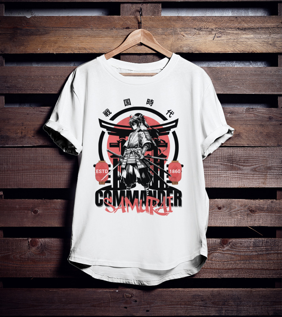 Commander Samurai ESTD 1860 Sengoku Jidai T-Shirt