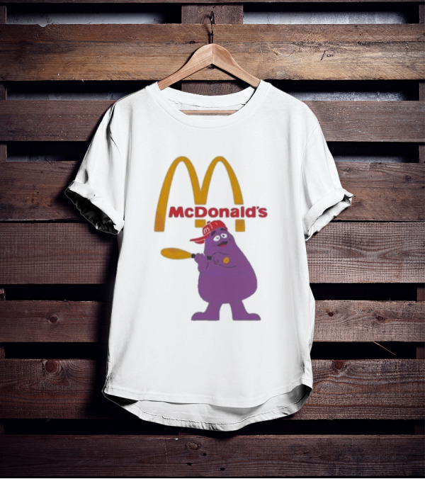 Grimace McDonald's Baseball Cap And Bat T-Shirt