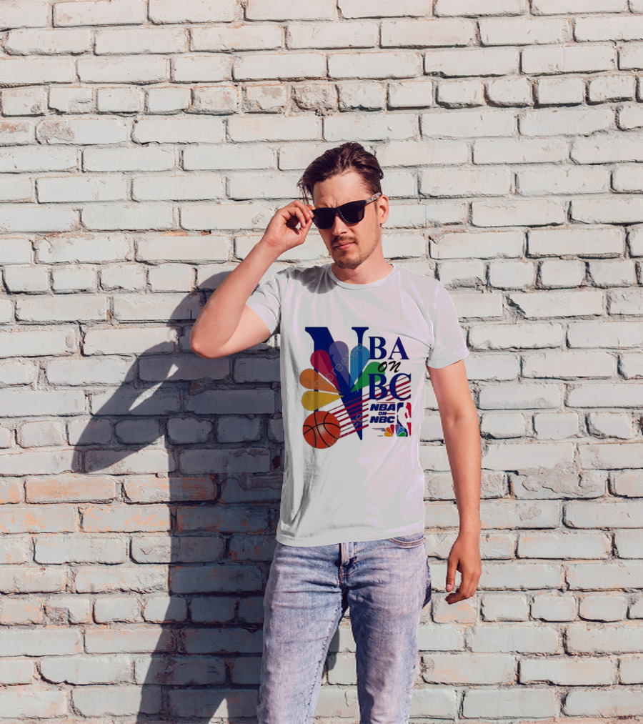 NBA On NBC Vintage Logo J. Kyle Mann Basketball T-Shirt
