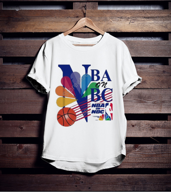 NBA On NBC Vintage Logo J. Kyle Mann Basketball T-Shirt