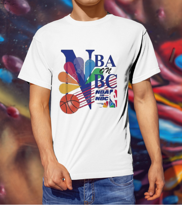 NBA On NBC Vintage Logo J. Kyle Mann Basketball T-Shirt