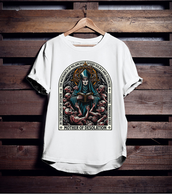 Mother Of Desolation Matriarch Of Melancholy Offers Solace And Strength Guiding Through Grief T-Shirt