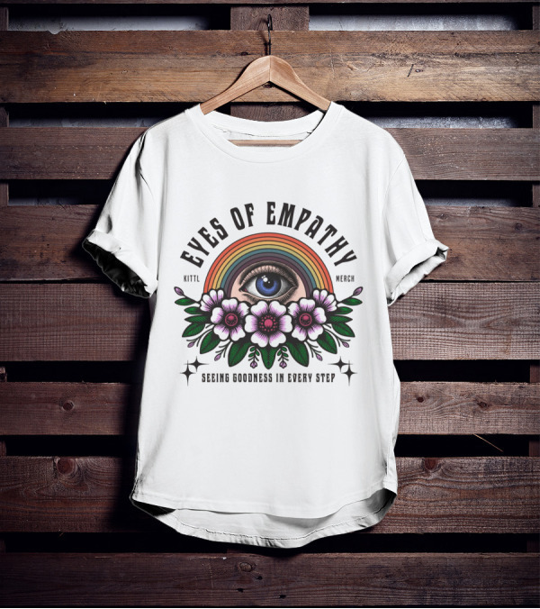 Eyes Of Empathy One Eye Rainbow Flower Decoration T-Shirt