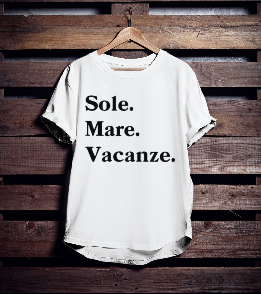 Sole Mare Vacanze Italian Beach Holiday T-Shirt