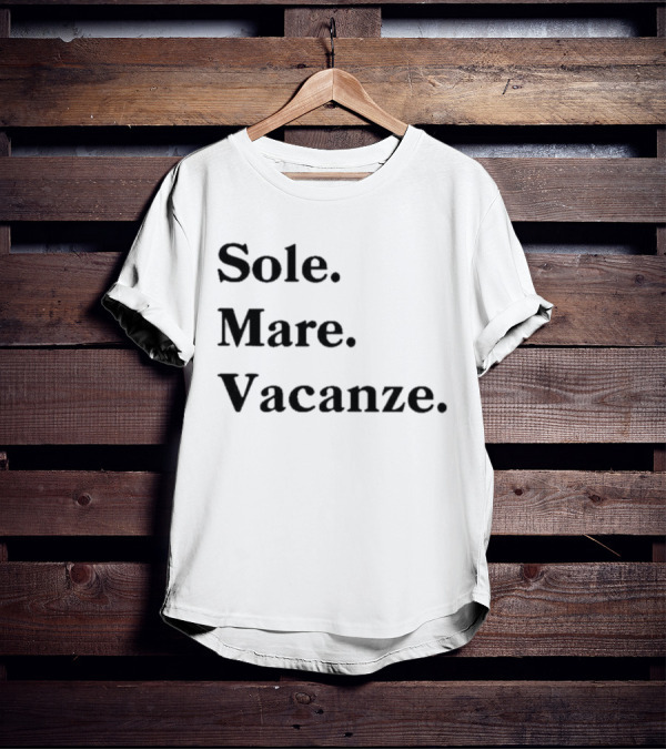 Sole Mare Vacanze Italian Beach Holiday T-Shirt