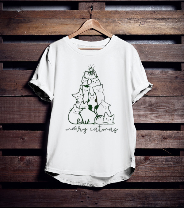 Funny Merry Catmas Cat Christmas Merry Catmas T-Shirt