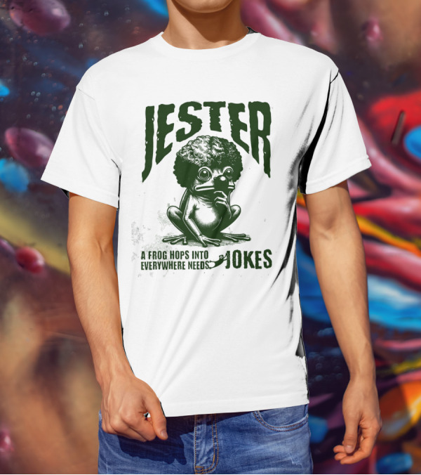 Jester Frog Hops Into Everywhere Needs Jokes T-Shirt