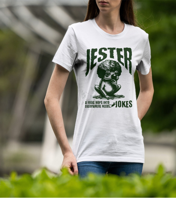 Jester Frog Hops Into Everywhere Needs Jokes T-Shirt