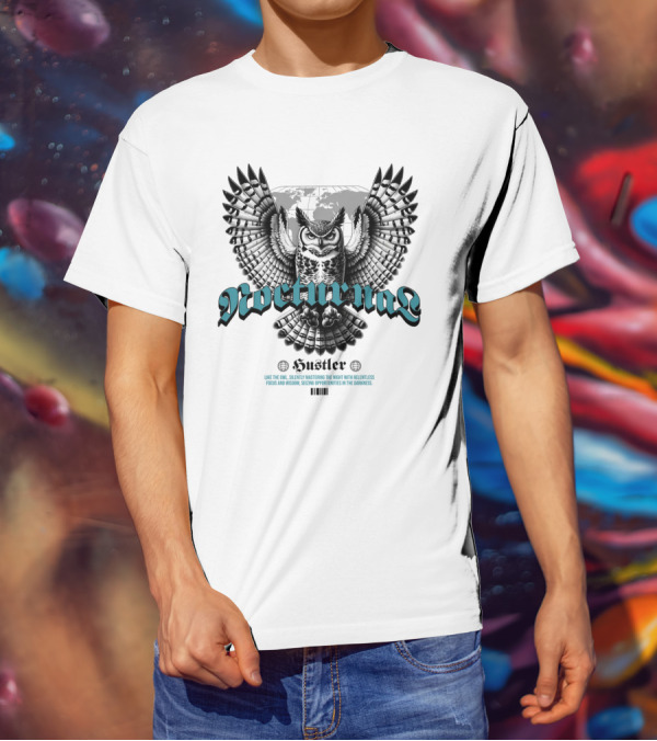 Nocturnal Owl Mastery With Relentless Hustler Focus T-Shirt