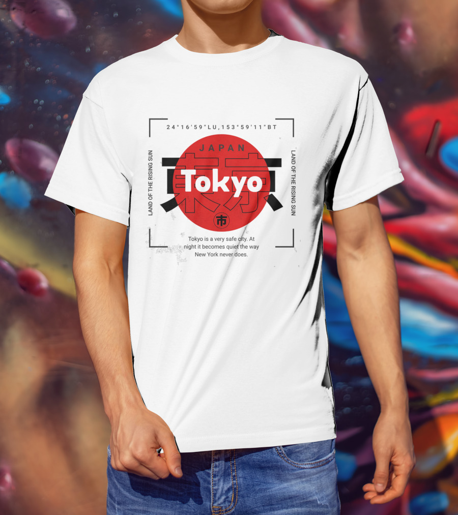 Tokyo Japan Land Of The Rising Sun Safe City Quiet Night T-Shirt