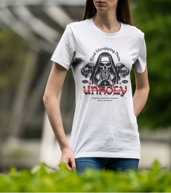 Unholy Devil Worshiping Nuns Sister Disciple Of Sin T-Shirt