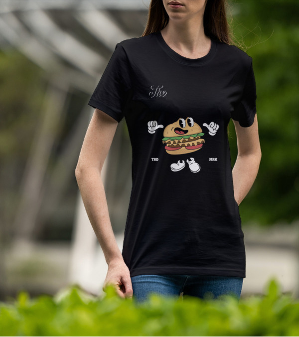 The Smile Motion Happy Bites Burger Mascot T-Shirt