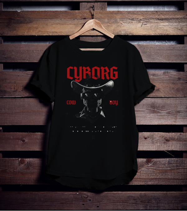 Cyborg Cowboy Yeehaw Meets Silicon Chip Vintage Cyborg Cowboy A Tale Of Two Eras T-Shirt