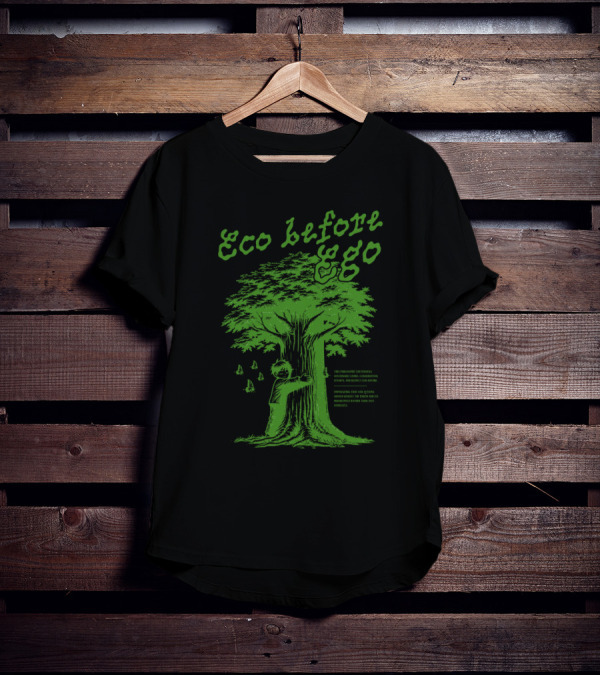 Eco Before Ego Tree Hugging Nature Conservation T-Shirt