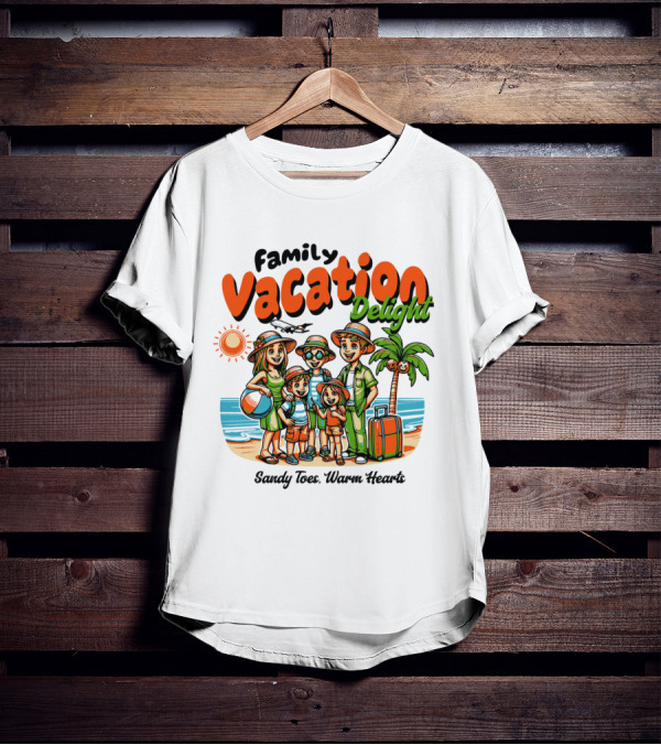 Family Vacation Delight Sandy Toes Warm Hearts T-Shirt