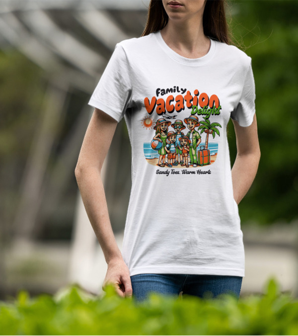 Family Vacation Delight Sandy Toes Warm Hearts T-Shirt