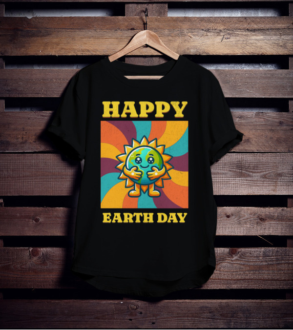 Happy Earth Day Sunshine Spiral T-Shirt
