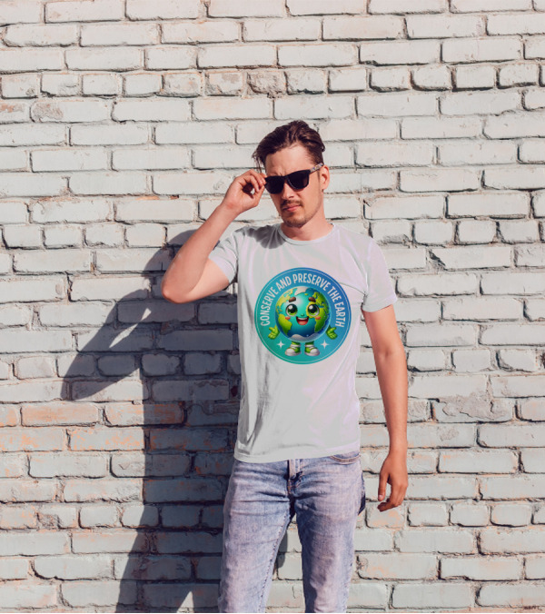 Conserve And Preserve The Earth Retro Earth Day Celebration Mascot T-Shirt