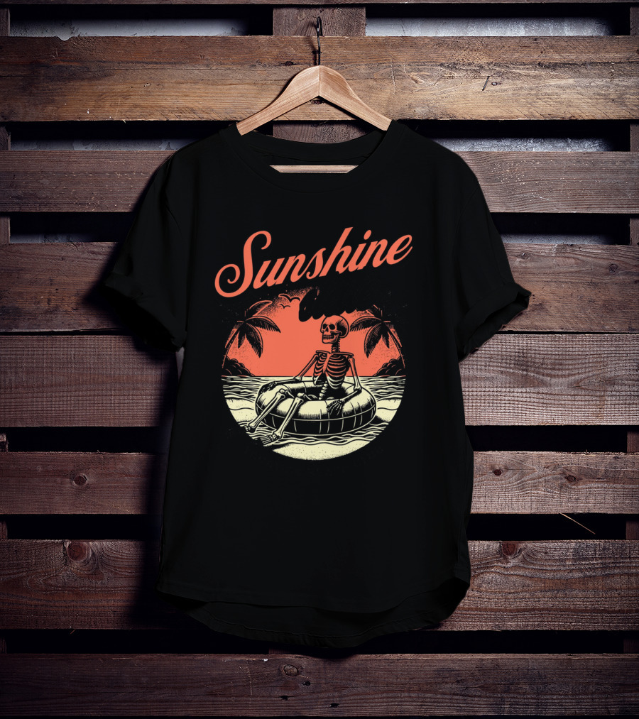 Sunshine State Skeleton Vacation Beach Club T-Shirt