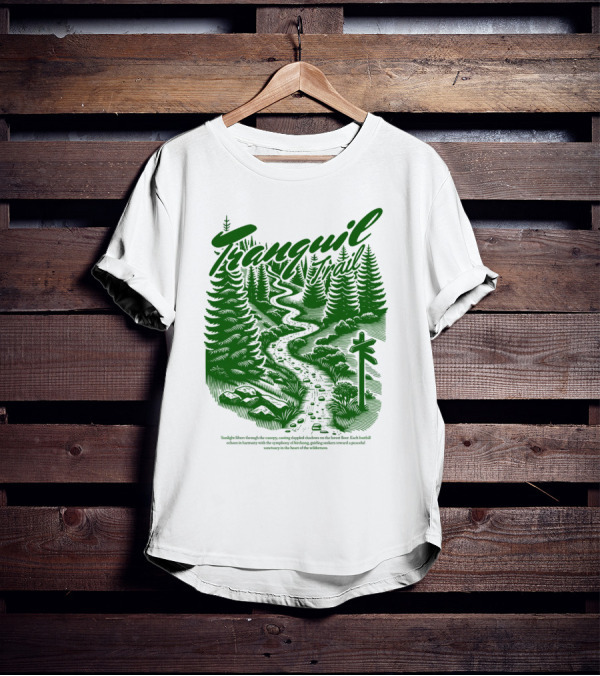 Tranquil Trail Scenic Forest Pathway Journey T-Shirt