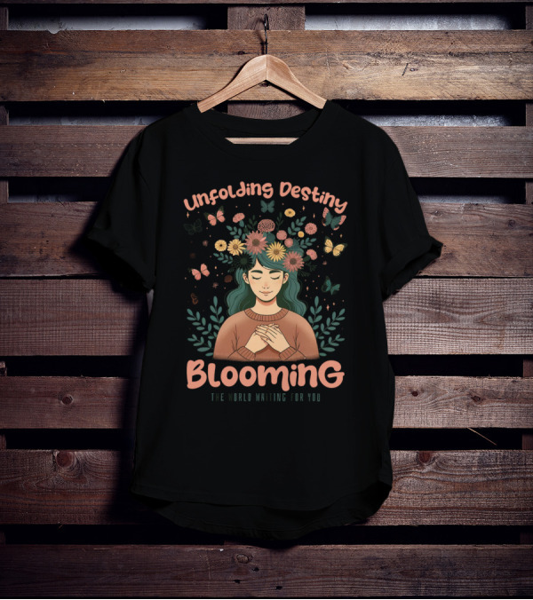 Unfolding Destiny Blooming The World Waiting For You T-Shirt