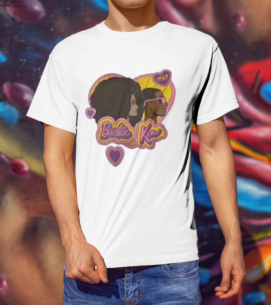 Barbie Ken 1959 New Movie Retro Heart Icons T-Shirt