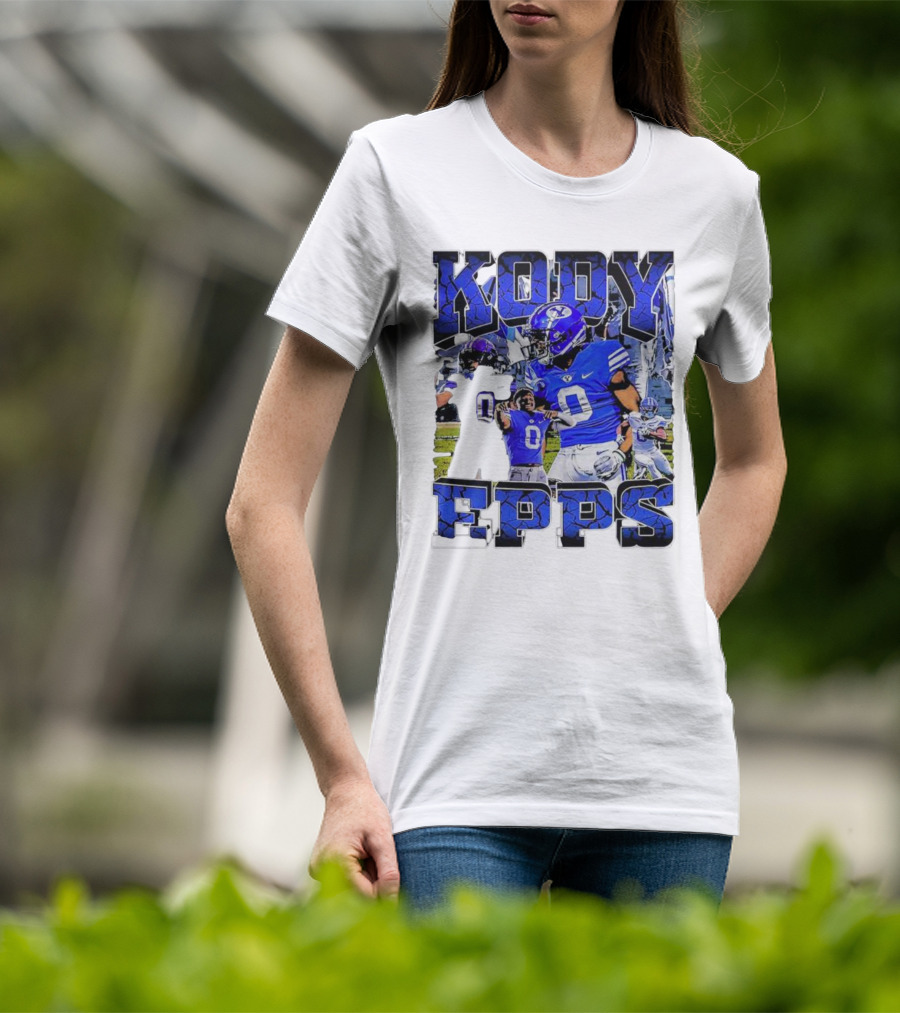 Kody Epps BYU Cougars Football Player Blue Uniform T-Shirt