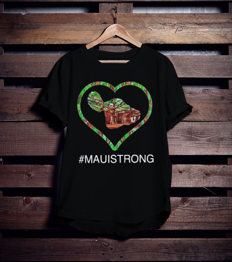 MAUISTRONG Heart Tree Map Resilience T-Shirt