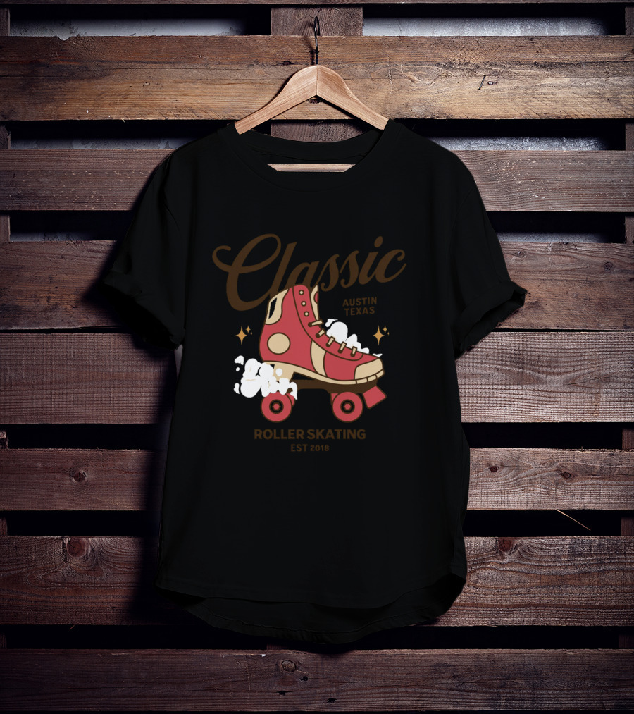 Classic Austin Texas Roller Skating Est 2013 T-Shirt