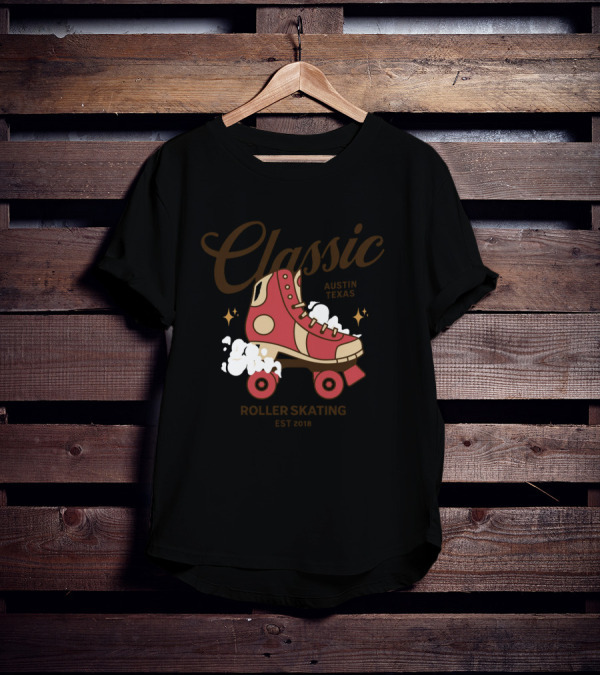 Classic Austin Texas Roller Skating Est 2013 T-Shirt