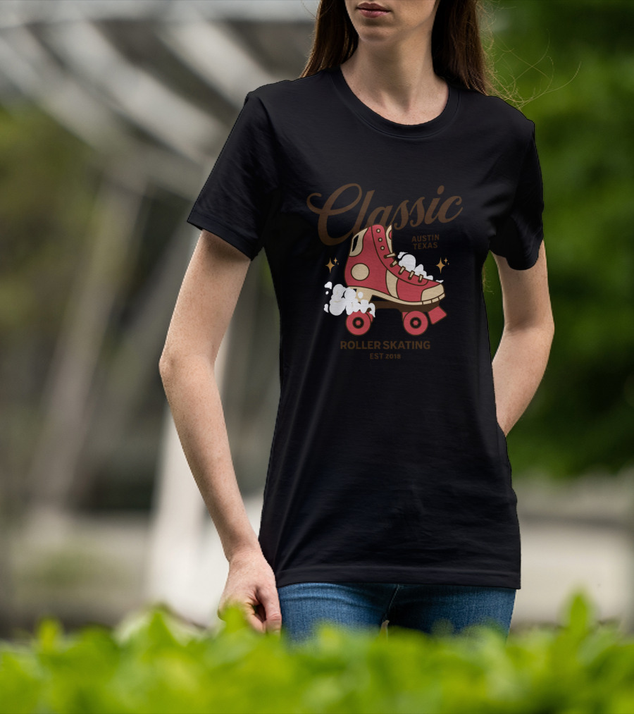 Classic Austin Texas Roller Skating Est 2013 T-Shirt