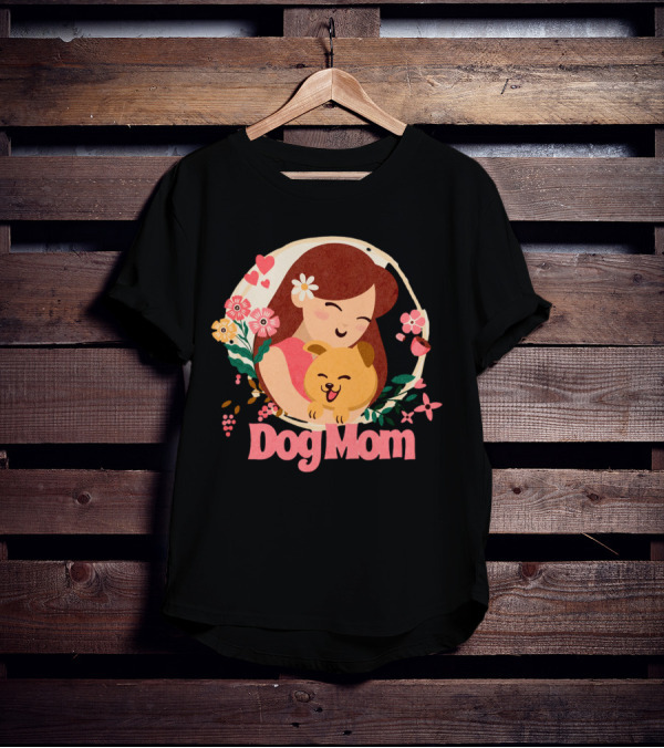 Dog Mom Flowers And Hearts Companion T-Shirt