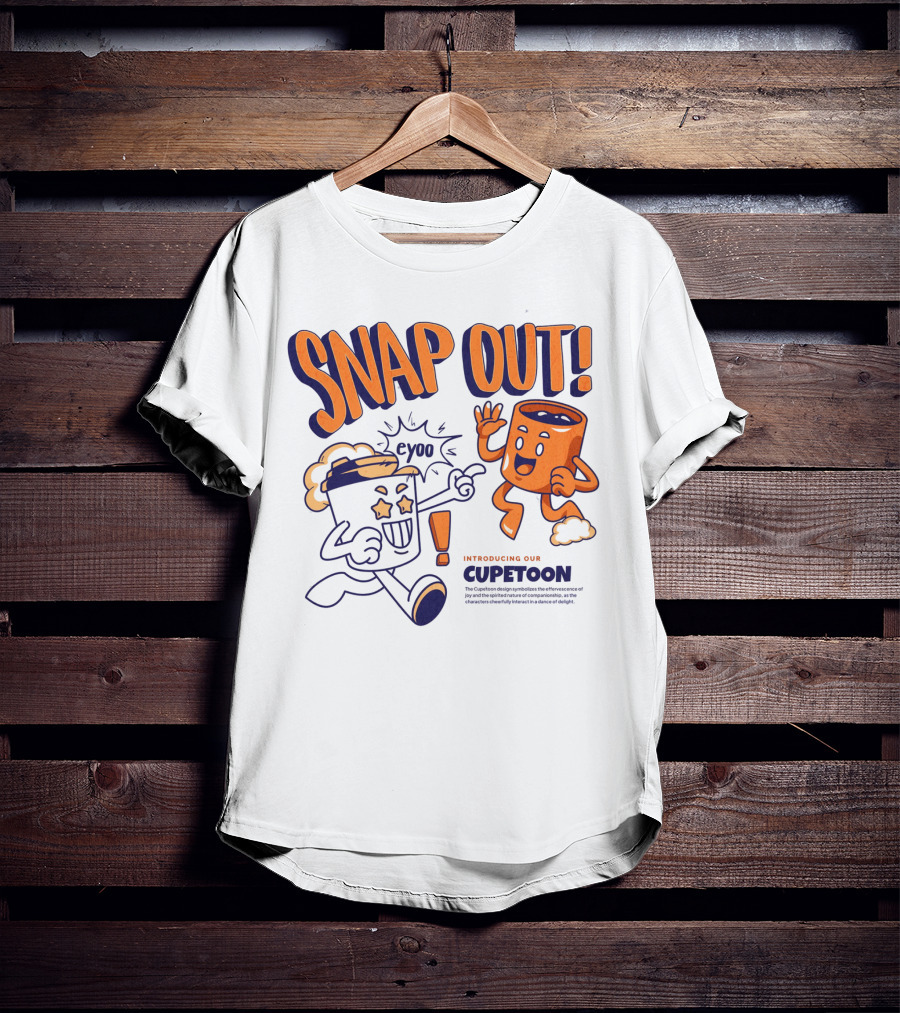 SNAP OUT Introducing Our Cupetoons Joyful Cups Buddies Eyoo T-Shirt