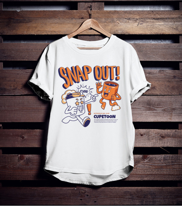 SNAP OUT Introducing Our Cupetoons Joyful Cups Buddies Eyoo T-Shirt
