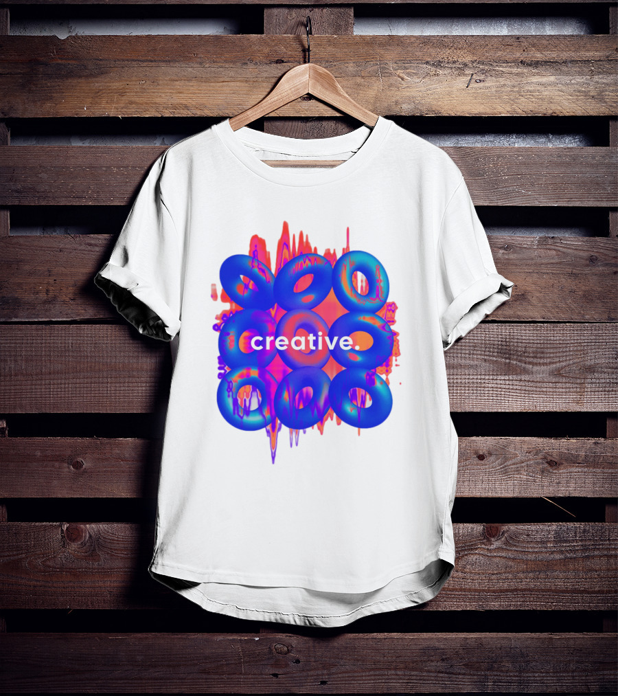 Creative Vivid Rings With Abstract Waveforms T-Shirt