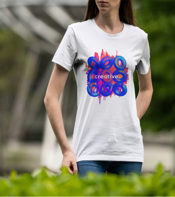 Creative Vivid Rings With Abstract Waveforms T-Shirt