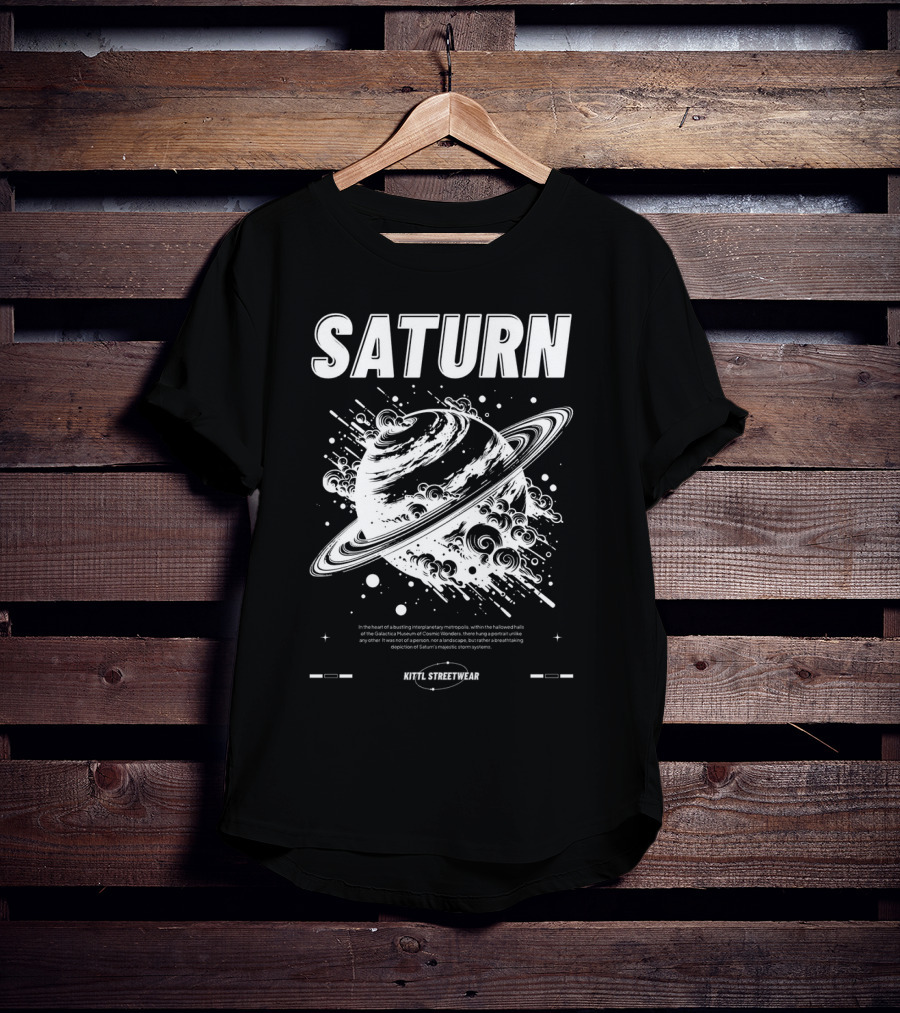 Saturn Kittl Streetwear Y2K Retro Planetary T-Shirt