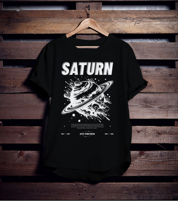 Saturn Kittl Streetwear Y2K Retro Planetary T-Shirt