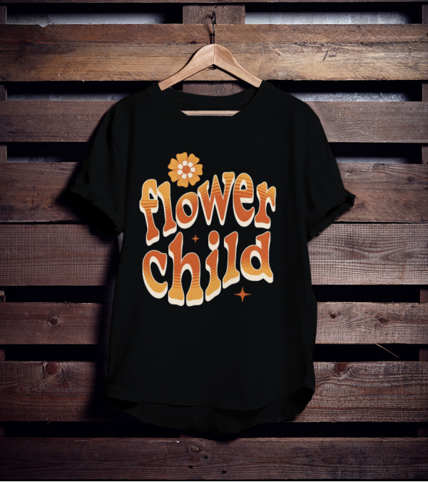 Flower Child Retro Vibe 70s T-Shirt