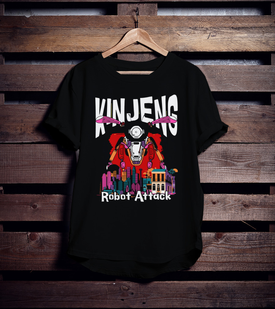KINJENG Robot Attack Cityscape Adventure T-Shirt