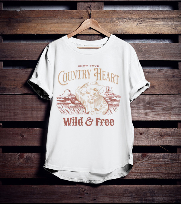 Show Your Country Heart Wild And Free T-Shirt