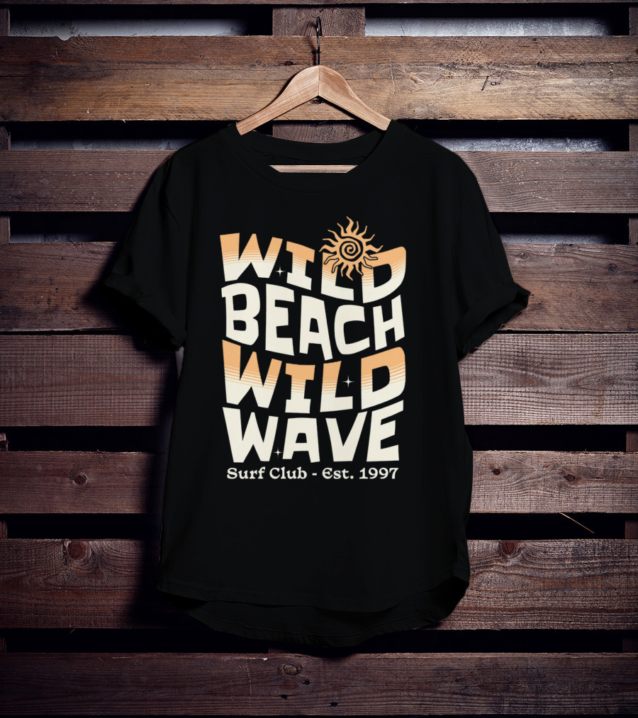 Wild Beach Wild Wave Surf Club Est. 1997 Vintage T-Shirt