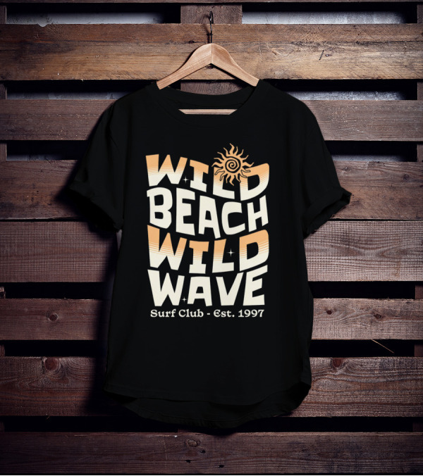 Wild Beach Wild Wave Surf Club Est. 1997 Vintage T-Shirt