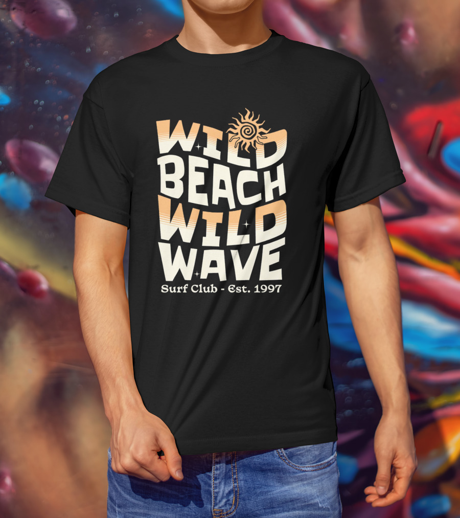 Wild Beach Wild Wave Surf Club Est. 1997 Vintage T-Shirt