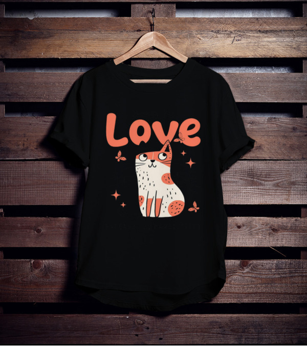 Born To Love Unleash The Pawsitivity Cat Butterflies T-Shirt