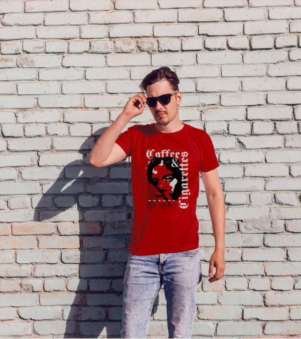 Coffee And Cigarettes By Kittl X Eachwayman T-Shirt