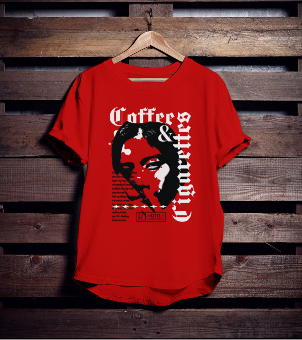 Coffee And Cigarettes By Kittl X Eachwayman T-Shirt